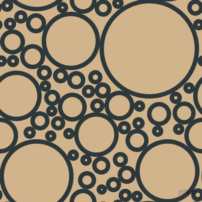 bubbles, circles, sponge, big, medium, small, 9 pixel line width, Outer Space and Tan circles bubbles sponge soap seamless tileable
