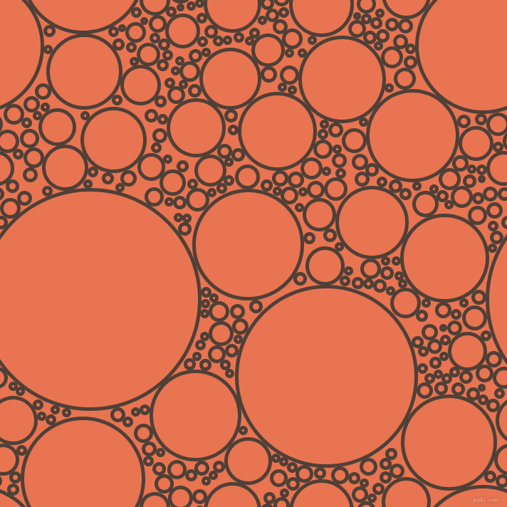 bubbles, circles, sponge, big, medium, small, 5 pixel line width, Paco and Burnt Sienna circles bubbles sponge soap seamless tileable