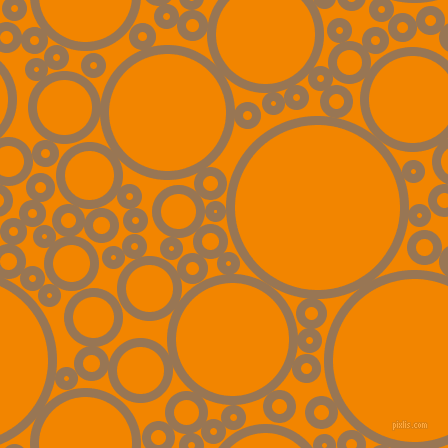 bubbles, circles, sponge, big, medium, small, 9 pixel line width, Pale Brown and Tangerine circles bubbles sponge soap seamless tileable