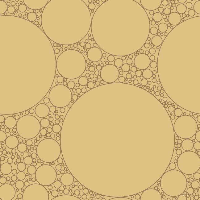 bubbles, circles, sponge, big, medium, small, 2 pixel line width, Pale Brown and Zombie circles bubbles sponge soap seamless tileable