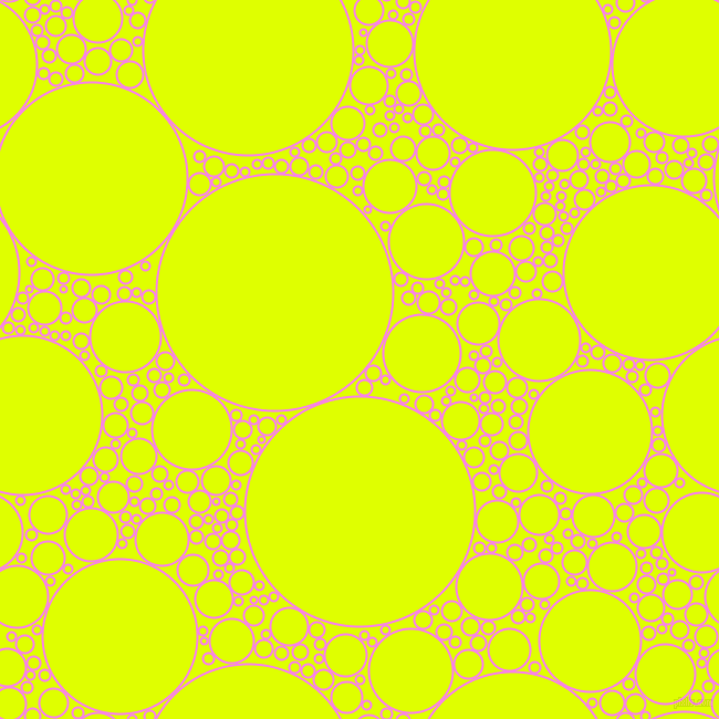bubbles, circles, sponge, big, medium, small, 2 pixel line width, Pale Magenta and Chartreuse Yellow circles bubbles sponge soap seamless tileable