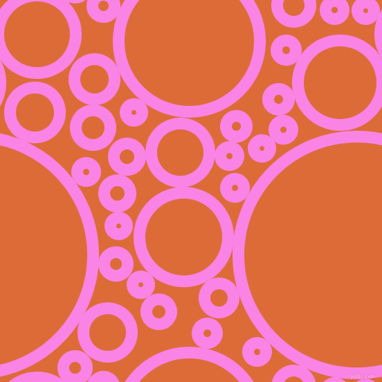 bubbles, circles, sponge, big, medium, small, 17 pixel line width, Pale Magenta and Sorbus circles bubbles sponge soap seamless tileable
