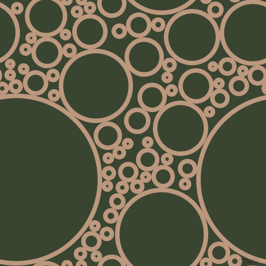 bubbles, circles, sponge, big, medium, small, 9 pixel line width, Pale Taupe and Mallard circles bubbles sponge soap seamless tileable