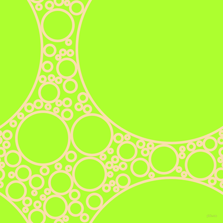 bubbles, circles, sponge, big, medium, small, 9 pixel line width, Peach-Yellow and Green Yellow circles bubbles sponge soap seamless tileable