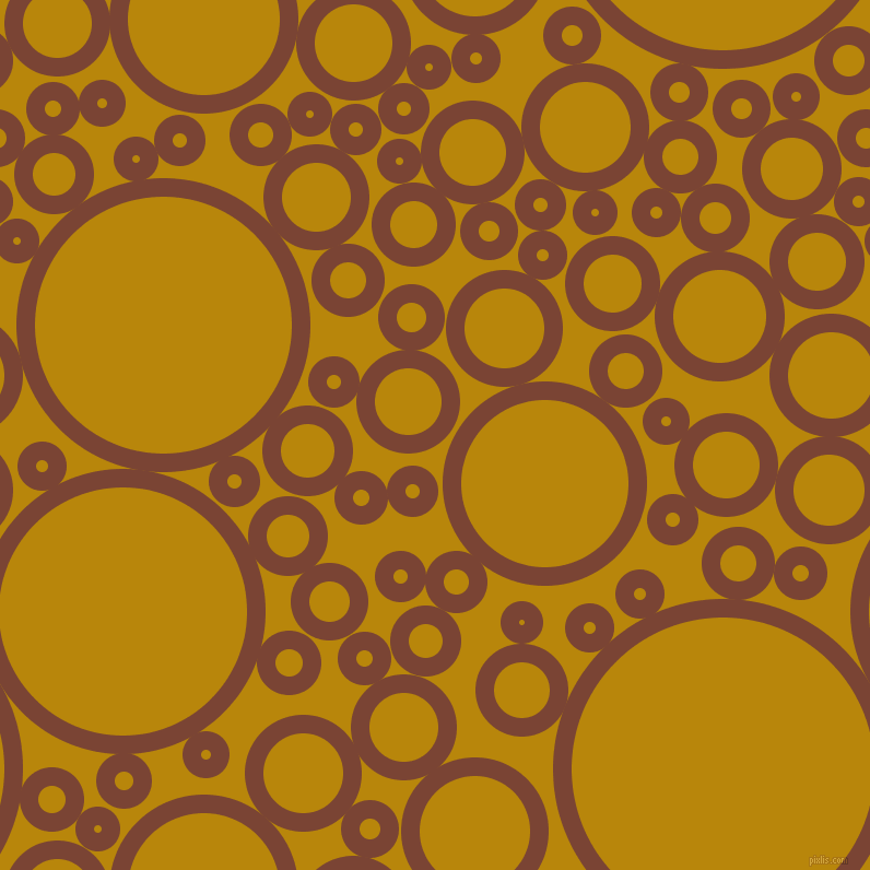 bubbles, circles, sponge, big, medium, small, 17 pixel line width, Peanut and Dark Goldenrod circles bubbles sponge soap seamless tileable