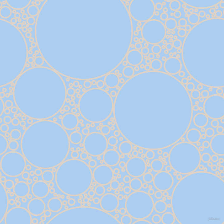 bubbles, circles, sponge, big, medium, small, 5 pixel line width, Pearl Bush and Pale Cornflower Blue circles bubbles sponge soap seamless tileable