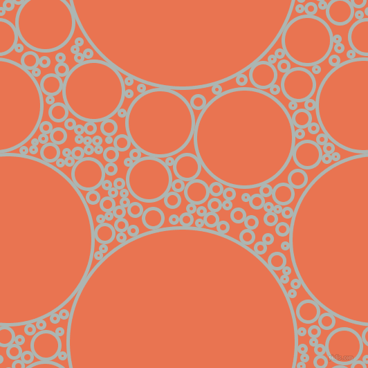 bubbles, circles, sponge, big, medium, small, 5 pixel line width, Periglacial Blue and Burnt Sienna circles bubbles sponge soap seamless tileable