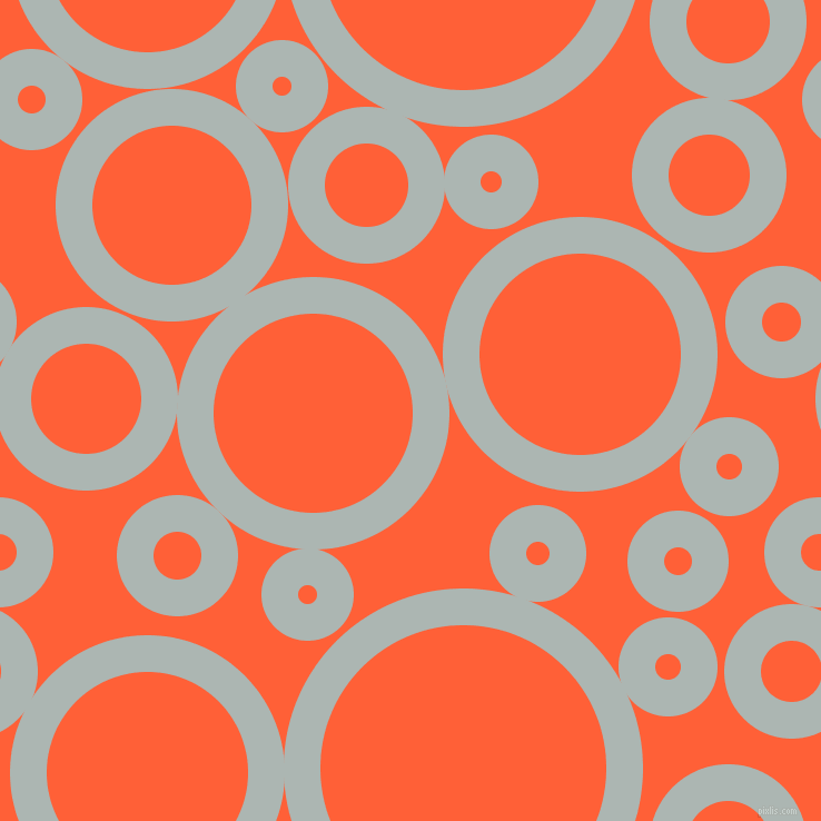 bubbles, circles, sponge, big, medium, small, 33 pixel line width, Periglacial Blue and Outrageous Orange circles bubbles sponge soap seamless tileable