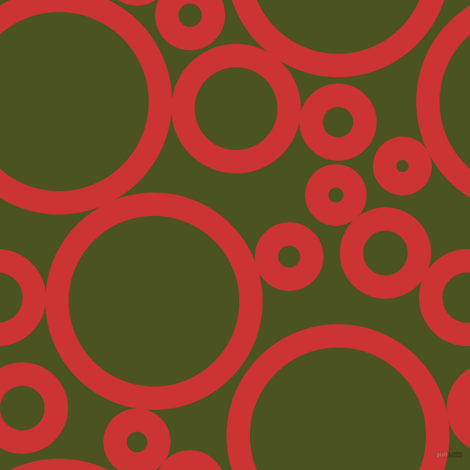 bubbles, circles, sponge, big, medium, small, 33 pixel line width, Persian Red and Army green circles bubbles sponge soap seamless tileable