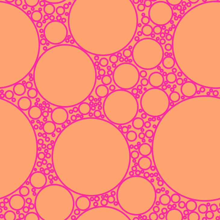 bubbles, circles, sponge, big, medium, small, 5 pixel line width, Persian Rose and Hit Pink circles bubbles sponge soap seamless tileable