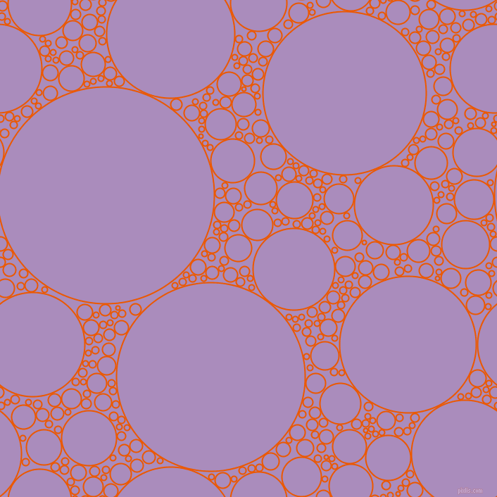 bubbles, circles, sponge, big, medium, small, 2 pixel line width, Persimmon and East Side circles bubbles sponge soap seamless tileable