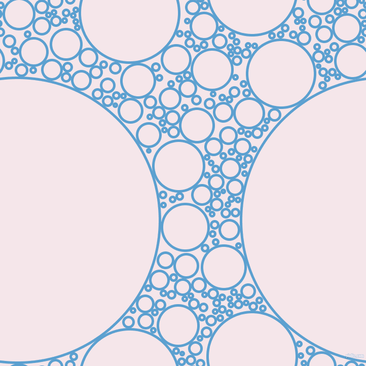 bubbles, circles, sponge, big, medium, small, 5 pixel line width, Picton Blue and Amour circles bubbles sponge soap seamless tileable