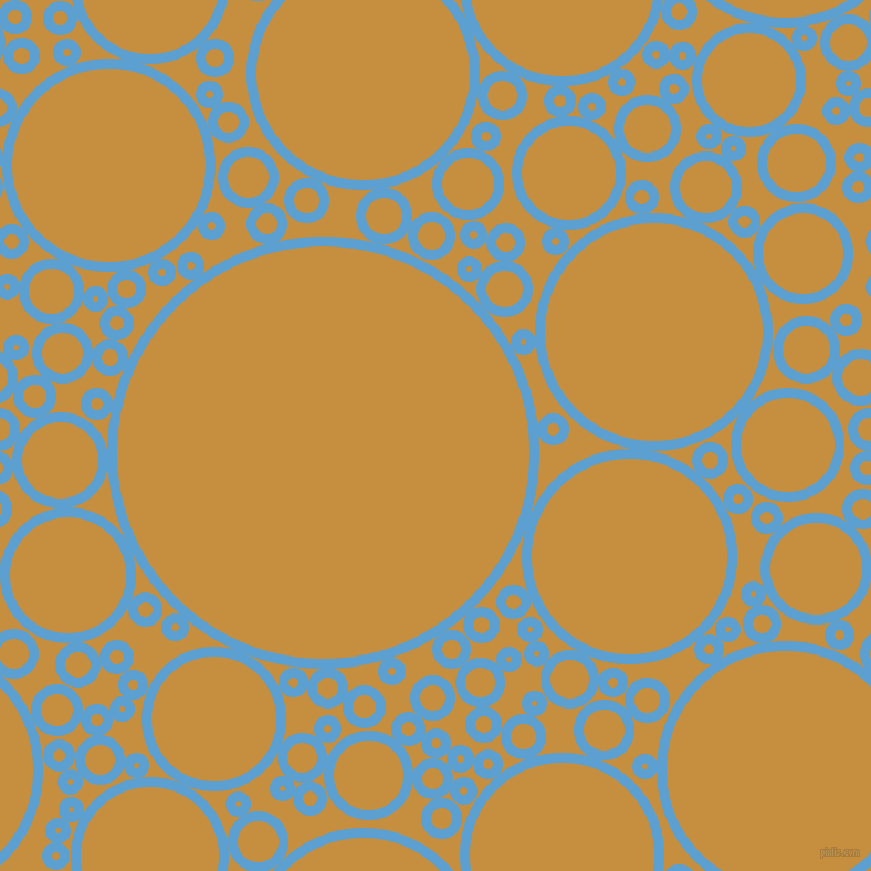 bubbles, circles, sponge, big, medium, small, 9 pixel line width, Picton Blue and Anzac circles bubbles sponge soap seamless tileable