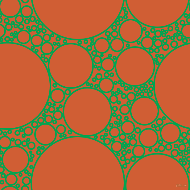 bubbles, circles, sponge, big, medium, small, 5 pixel line width, Pigment Green and Chilean Fire circles bubbles sponge soap seamless tileable