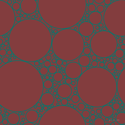 bubbles, circles, sponge, big, medium, small, 2 pixel line width, Pine Green and Stiletto circles bubbles sponge soap seamless tileable