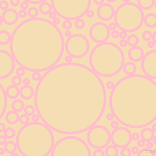 bubbles, circles, sponge, big, medium, small, 9 pixel line width, Pink and Wheat circles bubbles sponge soap seamless tileable