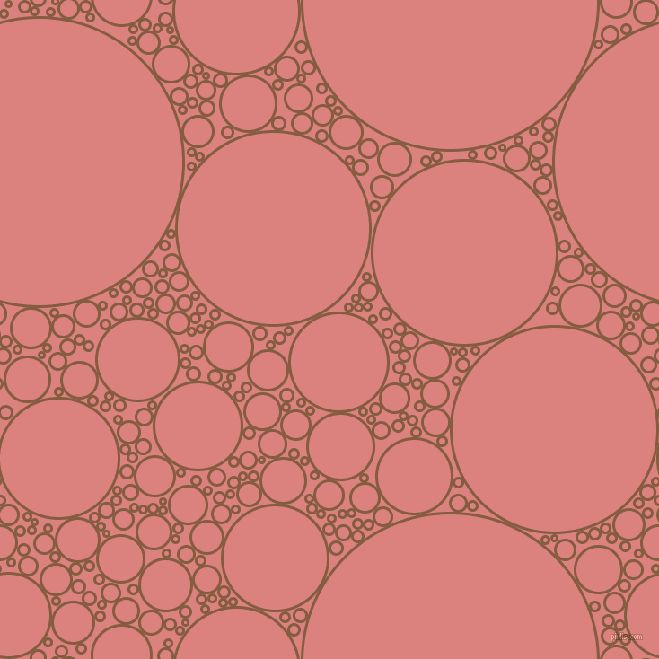 bubbles, circles, sponge, big, medium, small, 3 pixel line width, Potters Clay and Sea Pink circles bubbles sponge soap seamless tileable