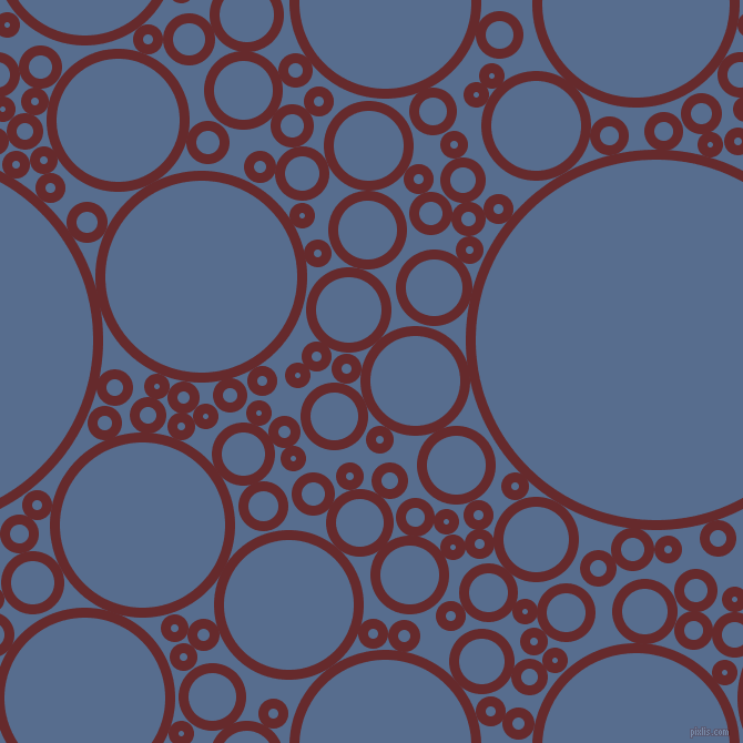 bubbles, circles, sponge, big, medium, small, 9 pixel line width, Red Devil and Kashmir Blue circles bubbles sponge soap seamless tileable