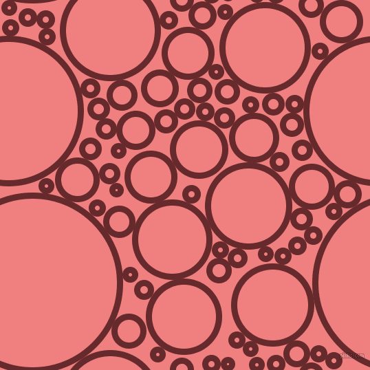 bubbles, circles, sponge, big, medium, small, 9 pixel line width, Red Devil and Light Coral circles bubbles sponge soap seamless tileable