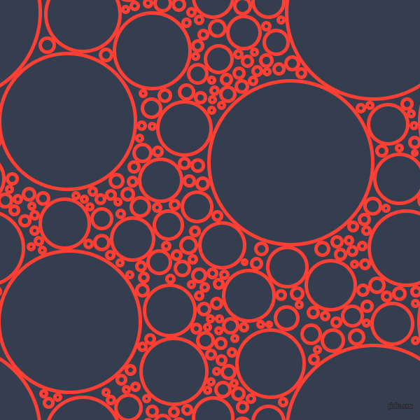 bubbles, circles, sponge, big, medium, small, 5 pixel line width, Red Orange and Cloud Burst circles bubbles sponge soap seamless tileable