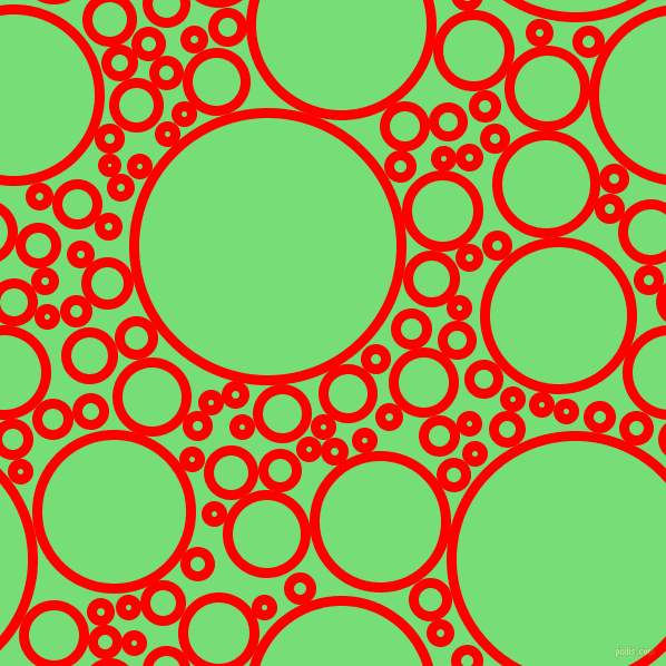 bubbles, circles, sponge, big, medium, small, 9 pixel line width, Red and Pastel Green circles bubbles sponge soap seamless tileable