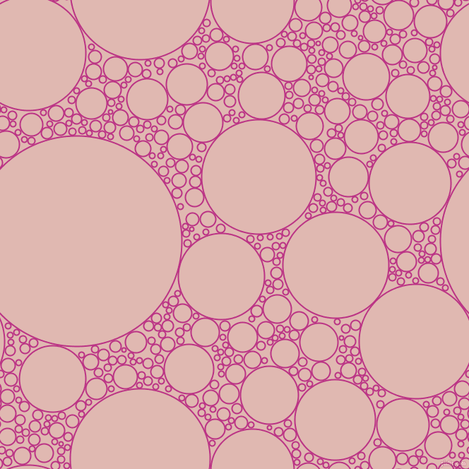 bubbles, circles, sponge, big, medium, small, 2 pixel line width, Red Violet and Cavern Pink circles bubbles sponge soap seamless tileable