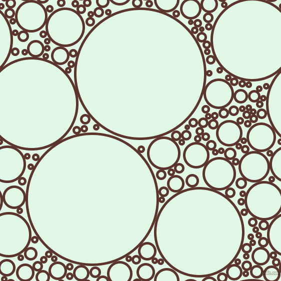 bubbles, circles, sponge, big, medium, small, 5 pixel line width, Redwood and Cosmic Latte circles bubbles sponge soap seamless tileable