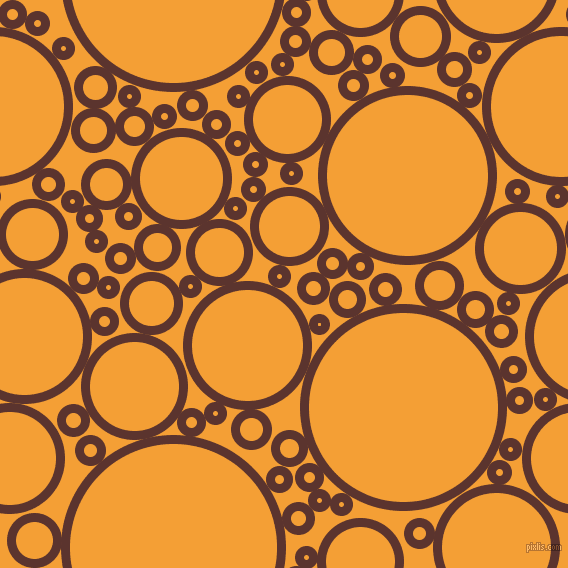 bubbles, circles, sponge, big, medium, small, 9 pixel line width, Redwood and Yellow Sea circles bubbles sponge soap seamless tileable