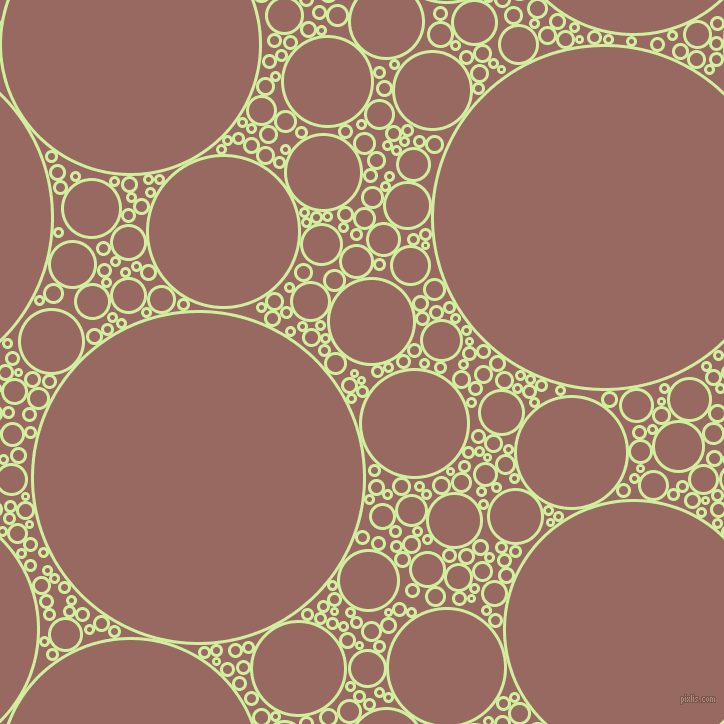 bubbles, circles, sponge, big, medium, small, 3 pixel line width, Reef and Dark Chestnut circles bubbles sponge soap seamless tileable