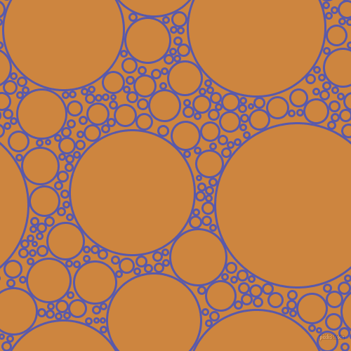 bubbles, circles, sponge, big, medium, small, 3 pixel line width, Rich Blue and Peru circles bubbles sponge soap seamless tileable