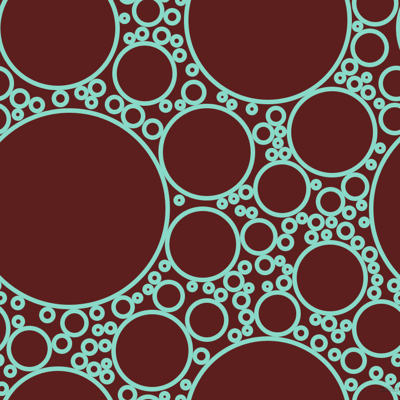 bubbles, circles, sponge, big, medium, small, 9 pixel line width, Riptide and Red Oxide circles bubbles sponge soap seamless tileable