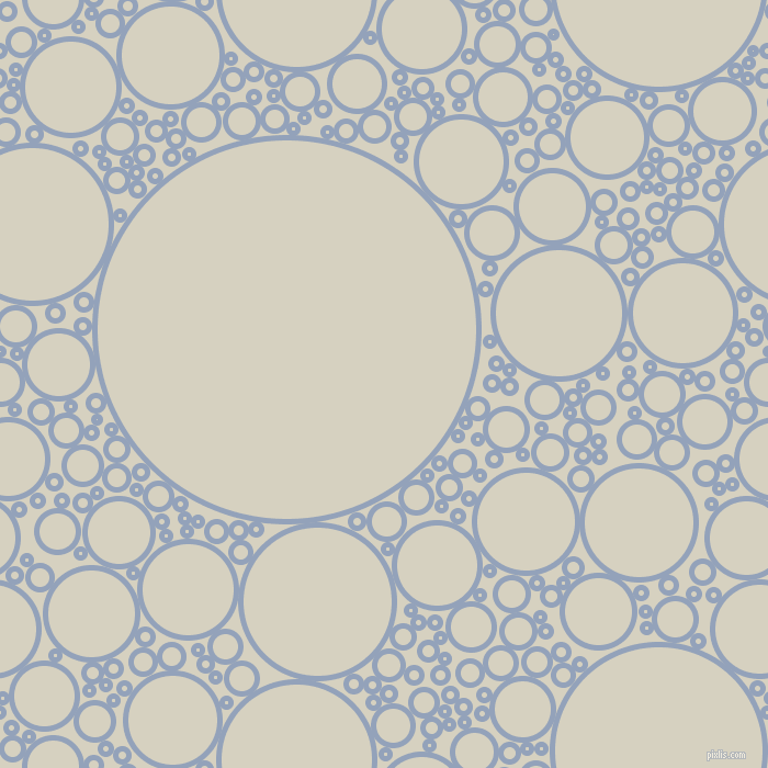 bubbles, circles, sponge, big, medium, small, 5 pixel line width, Rock Blue and Ecru White circles bubbles sponge soap seamless tileable