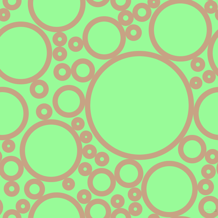 bubbles, circles, sponge, big, medium, small, 17 pixel line width, Rodeo Dust and Pale Green circles bubbles sponge soap seamless tileable
