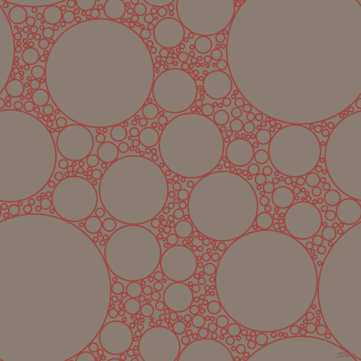 bubbles, circles, sponge, big, medium, small, 3 pixel line width, Roof Terracotta and Americano circles bubbles sponge soap seamless tileable