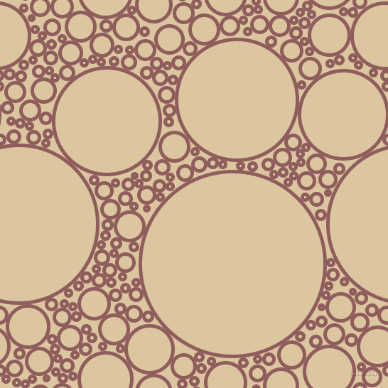 bubbles, circles, sponge, big, medium, small, 5 pixel line width, Rose Taupe and Raffia circles bubbles sponge soap seamless tileable