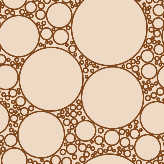 bubbles, circles, sponge, big, medium, small, 5 pixel line width, Russet and Almond circles bubbles sponge soap seamless tileable