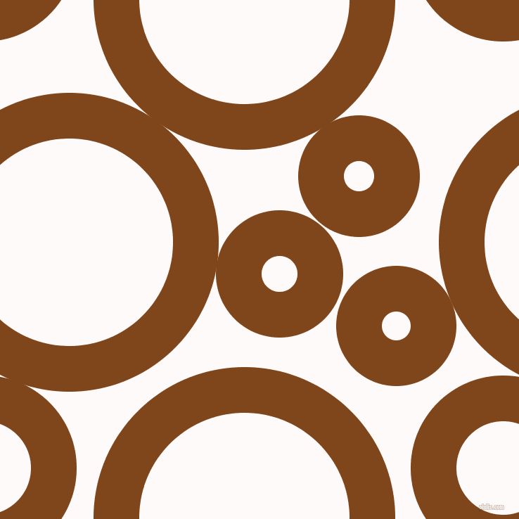 bubbles, circles, sponge, big, medium, small, 65 pixel line width, Russet and Snow circles bubbles sponge soap seamless tileable