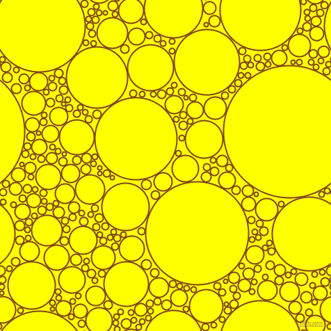 bubbles, circles, sponge, big, medium, small, 2 pixel line width, Russet and Yellow circles bubbles sponge soap seamless tileable