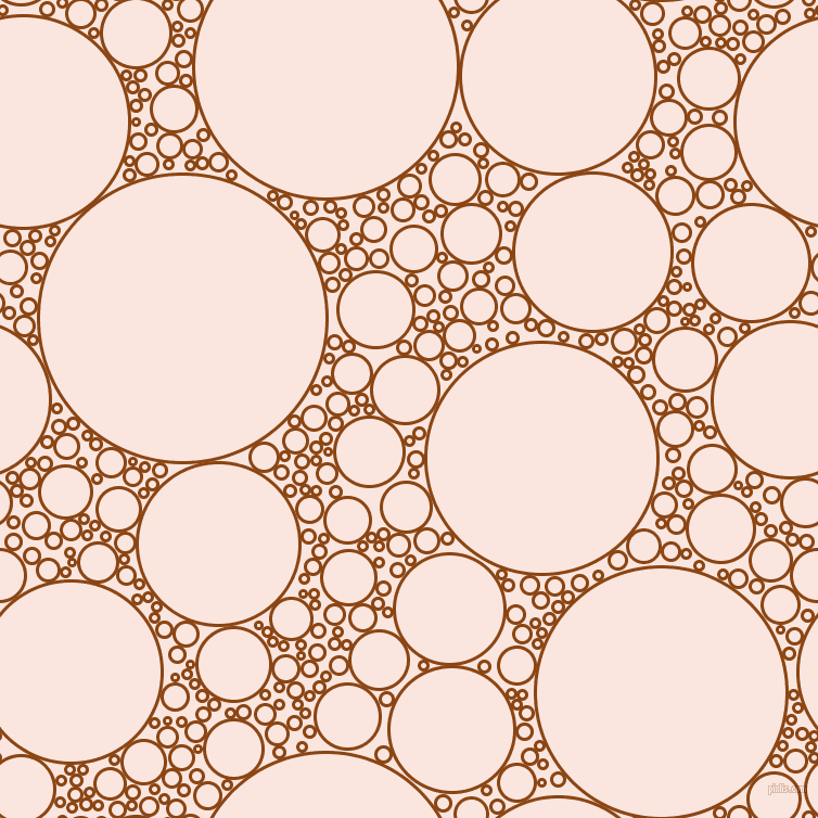 bubbles, circles, sponge, big, medium, small, 3 pixel line width, Saddle Brown and Bridesmaid circles bubbles sponge soap seamless tileable