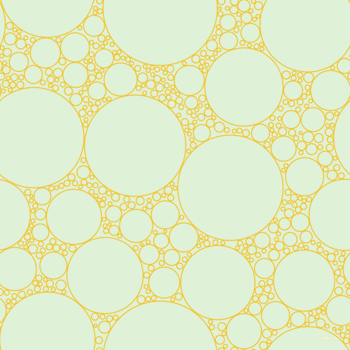 bubbles, circles, sponge, big, medium, small, 2 pixel line width, Saffron and Hint Of Green circles bubbles sponge soap seamless tileable