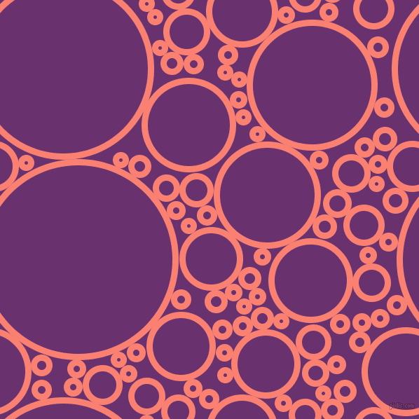 bubbles, circles, sponge, big, medium, small, 9 pixel line width, Salmon and Seance circles bubbles sponge soap seamless tileable