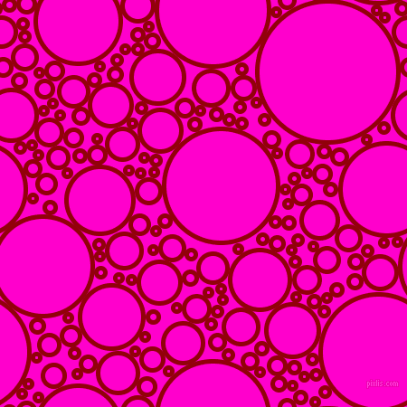 bubbles, circles, sponge, big, medium, small, 5 pixel line width, Sangria and Hot Magenta circles bubbles sponge soap seamless tileable