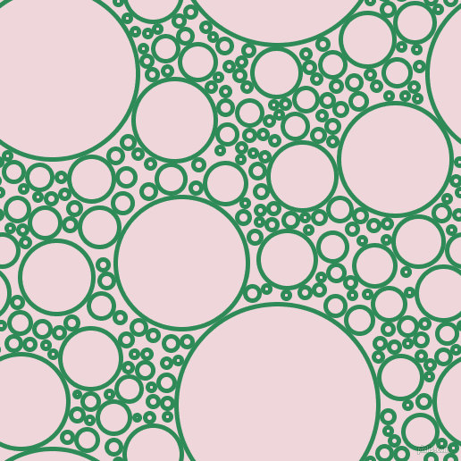 bubbles, circles, sponge, big, medium, small, 5 pixel line width, Sea Green and Pale Rose circles bubbles sponge soap seamless tileable