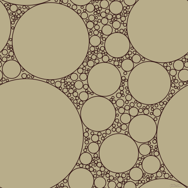 bubbles, circles, sponge, big, medium, small, 2 pixel line width, Seal Brown and Chino circles bubbles sponge soap seamless tileable