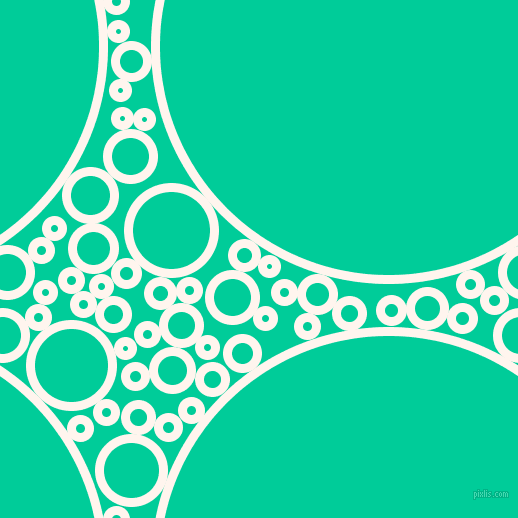 bubbles, circles, sponge, big, medium, small, 9 pixel line width, Seashell and Caribbean Green circles bubbles sponge soap seamless tileable