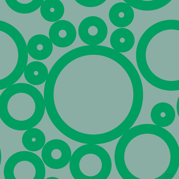 bubbles, circles, sponge, big, medium, small, 33 pixel line width, Shamrock Green and Sea Nymph circles bubbles sponge soap seamless tileable