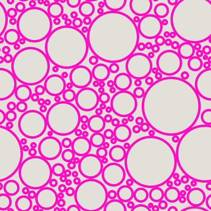bubbles, circles, sponge, big, medium, small, 5 pixel line width, Shocking Pink and Vista White circles bubbles sponge soap seamless tileable