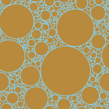 bubbles, circles, sponge, big, medium, small, 3 pixel line width, Sky Blue and Marigold circles bubbles sponge soap seamless tileable