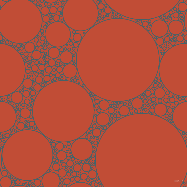 bubbles, circles, sponge, big, medium, small, 3 pixel line width, Smalt Blue and Grenadier circles bubbles sponge soap seamless tileable