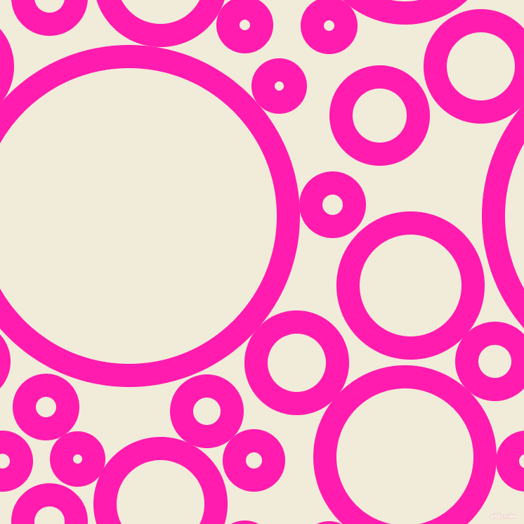bubbles, circles, sponge, big, medium, small, 33 pixel line width, Spicy Pink and Buttery White circles bubbles sponge soap seamless tileable